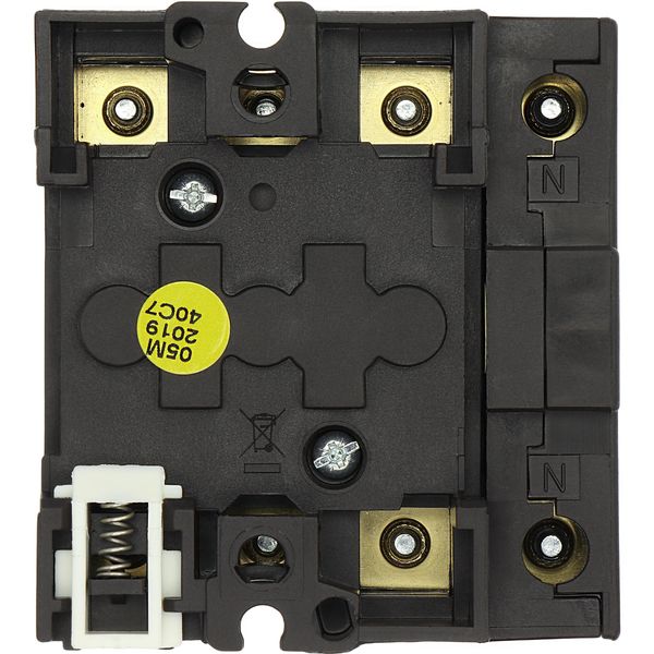 P1-25/V/SVB-SW/N Main switch, P1, 25 A, rear mounting, 3 pole + N, STOP function, With black rotary handle and locking ring, Lockable in the 0 (Off) position image 30