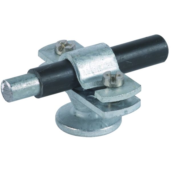 Conductor holder with flange ZDC for Rd 11-13mm St/tZn with M8 female  image 1