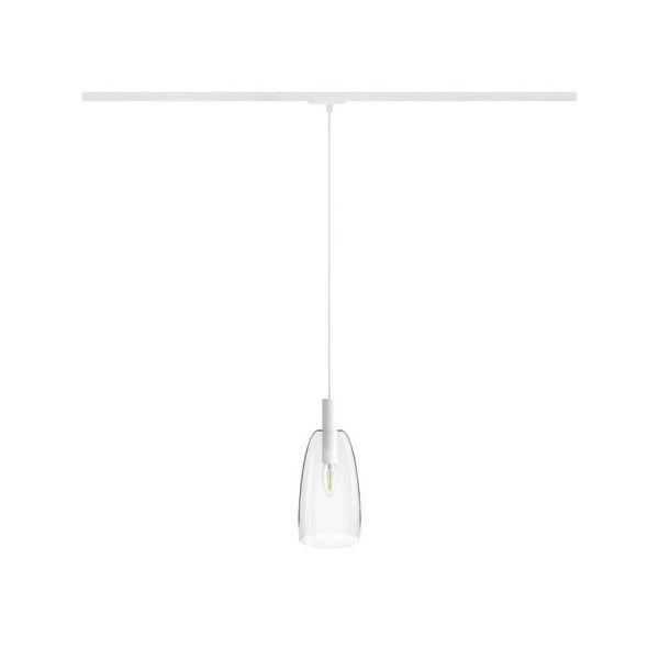 BELLINI L E14 for 1-circuit tracks pendant white clear glass 230V LED E14 15W image 1