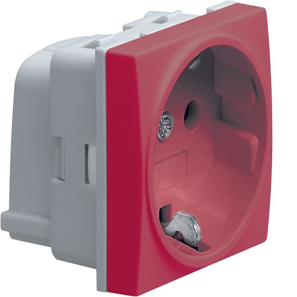 Systo Socket Red Schuko 16A with screws image 1