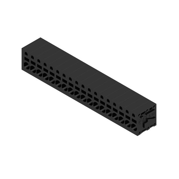 Printed circuit board terminals, 5.08 mm, Number of poles: 18, 90°, Solder pin length (l): 3.5 mm, tinned, black, PUSH IN without actuator, Clamping range, max. : 2.5 mm², Box image 4