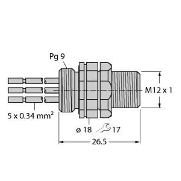 Accessories for Fieldbus Systems Mounting Receptacle   FSDW4.54-0.5 image 1