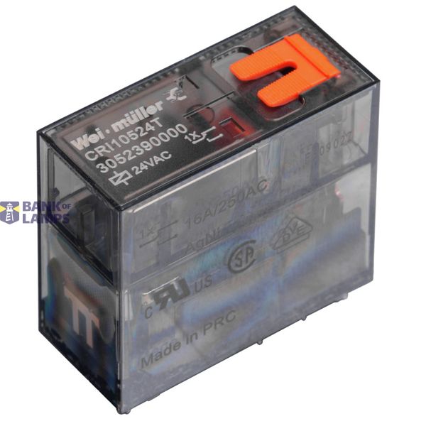 Miniature industrial relay, 230 V AC, No, 2 CO contact (AgNi gold-plat image 1