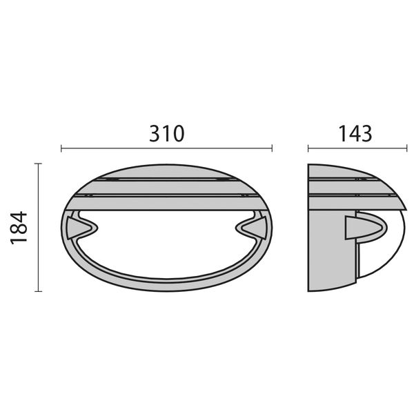 CHIP OVALE 30 GRILL WIT E27 image 4