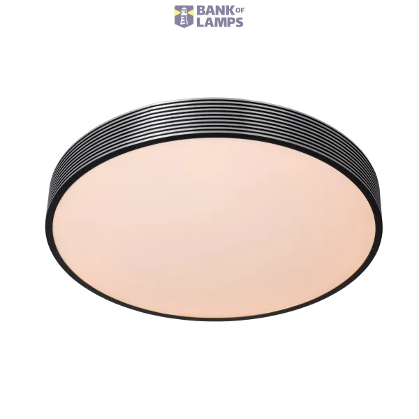 Lucide MALIN - Flush ceiling light - Ø 39 cm - LED Dim. - 1x24W 2700K - 3 StepDim - Black image 1