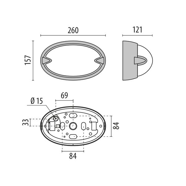 CHIP OVAL 25 LED 4000K BLACK 6.5W image 4