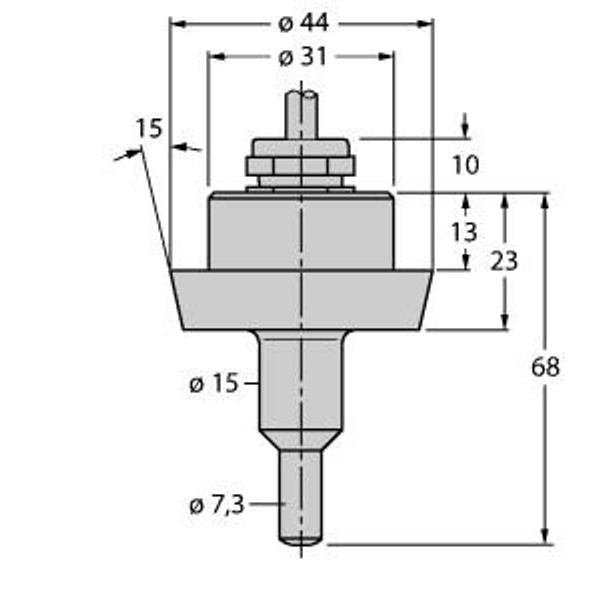 Flow Monitoring Immersion Sensor without Integrated Processor   FCS-DN25A4-NA/D100 image 1
