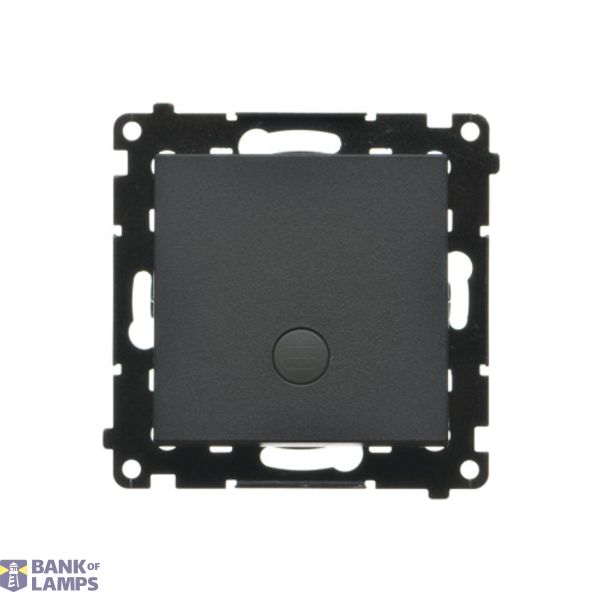 Interdediate switch with LED indicator light, 10AX, black matt image 1