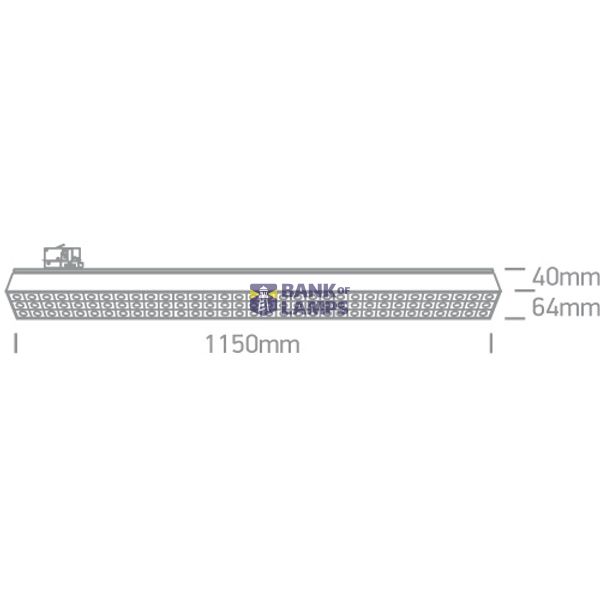 WHITE 60W CW TRACK LIGHT IP20 230V image 2