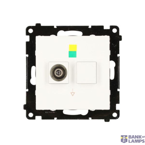 Equipotential socket, module, white matt image 1