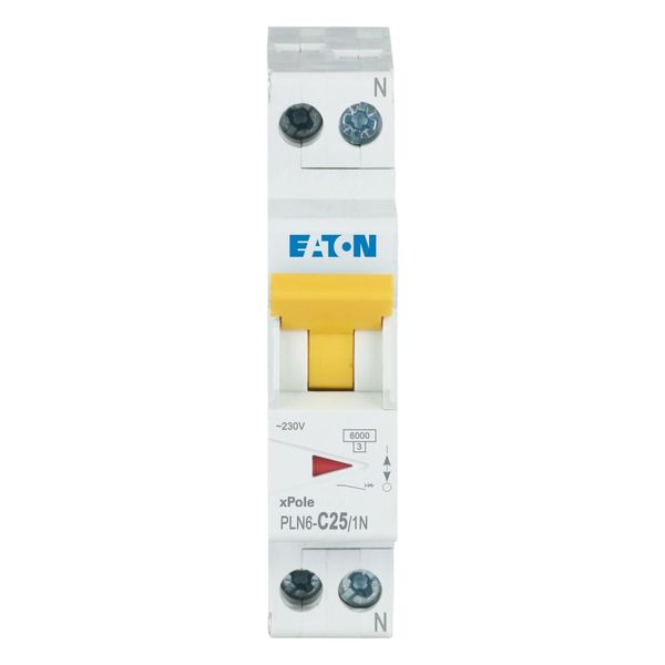 Miniature circuit breaker (MCB), 25 A, 1p+N, characteristic: C image 6