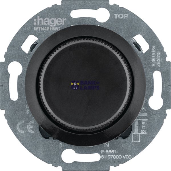 Substation for universal rotary dimmer comfort, Series 1930, black image 1