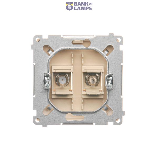 Double intermediate switch without pictogram, 10AX, matt aluminum image 1