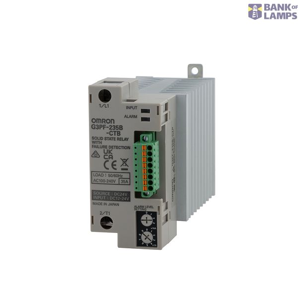 Solid-state relay 35 A, 100 to 240 VAC, with built in current transformer, jack-in cage clamp terminals, 2 alarms G3PF0010F image 1