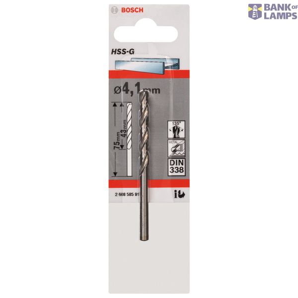 Metal drill bits HSS-G, DIN 338 4,1 x 43 x 75 mm 1 pcs. image 2