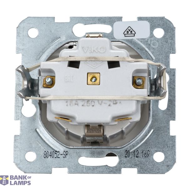 Socket outlet, flap cover, screw clamps, silver image 2