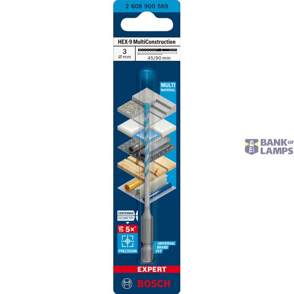 EXPERT HEX-9 MultiConstruction Drill Bit, 3x45x90 image 2