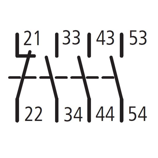 Auxiliary contact for contacter size 0-1, 3 NO 1 NC image 2