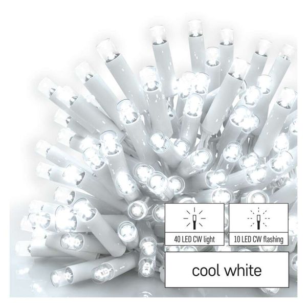 Profi LED intercon. chain, flashing, white – icicles, 3 m, outdoor, cool white image 1