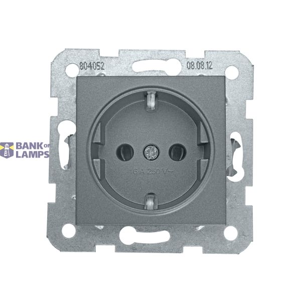 Socket outlet, anthracite, screw clamps image 1