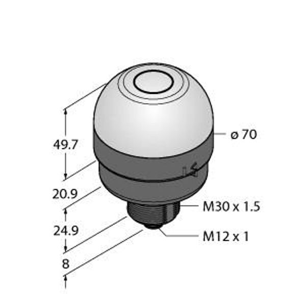 Pick-to-Light Placement Sensor   K70DXN2T2GRYQ image 1