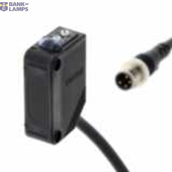 Photoelectric sensor, rectangular housing, oil resistant coating, infrared LED, diffuse, 1 m, NPN, Light-ON/Dark-ON, M8 pigtail connector 4-pin, 0.3 m E3Z 7273M image 1