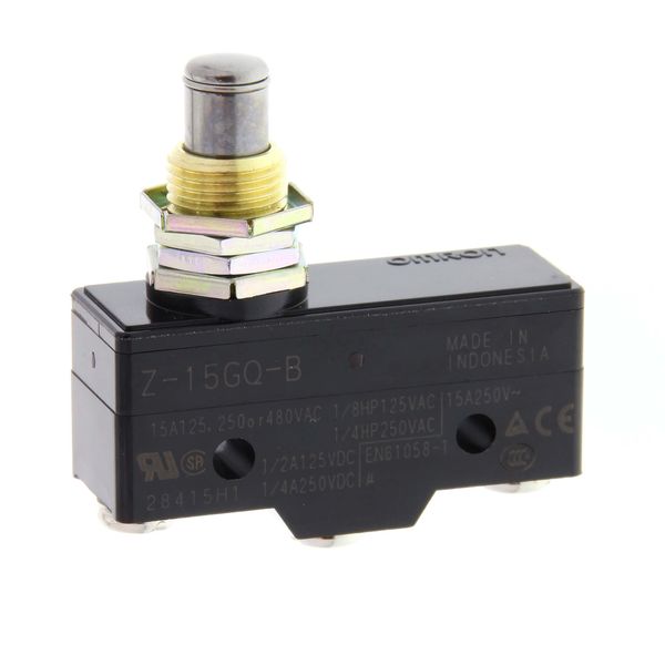 General purpose basic switch, panel mount plunger (medium OP), SPDT, 1 Z15G1314R image 3