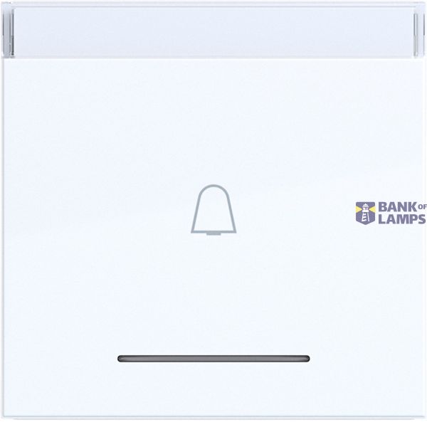 Rocker single, bell symbol imprint, clear lens, A.x/C.x, light white glass. image 1