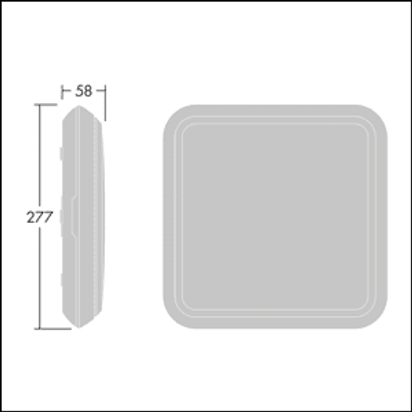 Voy Square 220 P MSW E3D WH SP1-E002-D - LED emergency exit sign image 3