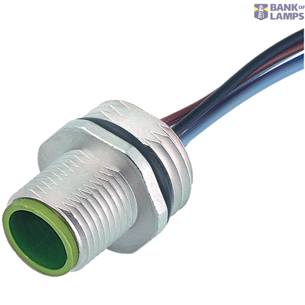 M12 male recept. A-cod. front PUR-wires 5x0.34 0.2m PU = 50 image 2