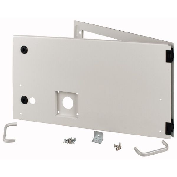 XMW1206CDC-NZM Opening metal front plate for drawer, NZM, closed, H=300mm, IP55, grey image 1