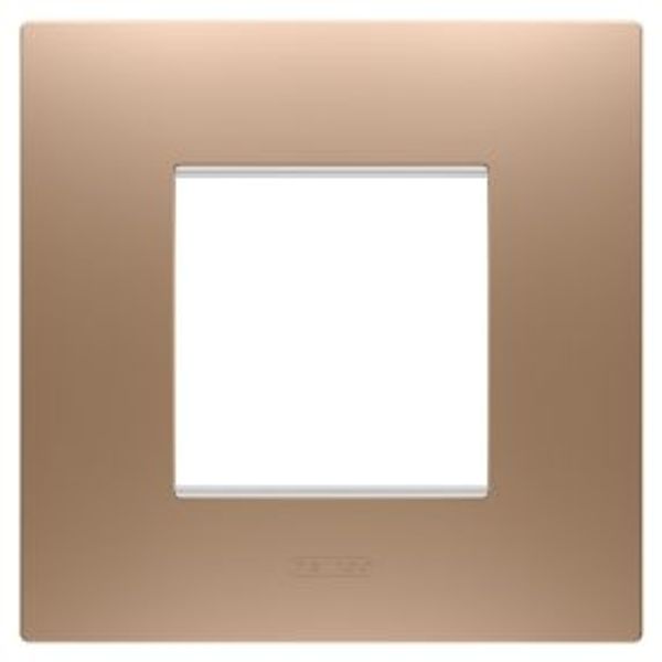 EGO INTERNATIONAL PLATE - IN PAINTED TECHNOPOLYMER - 2 MODULES - SOFT COPPER - CHORUSMART image 1