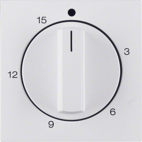 Centre plate for mechanical timer, S.1/B.3/B.7, p. white, matt, plasti image 1