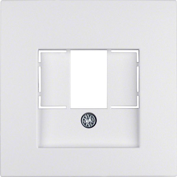 Centre plate TAE cut-out, push-out, S.1/B.3/B.7, p. white, matt, plast image 1