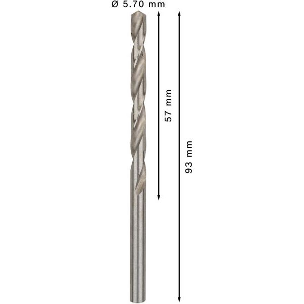 Metal drill bits HSS-G, DIN 338 5,7 x 57 x 93 mm 10 pcs. image 2