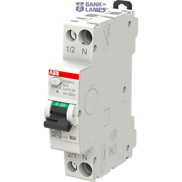 Residual current circuit breaker 1P+N, B Char, 10A, 300ma, 6ka image 1