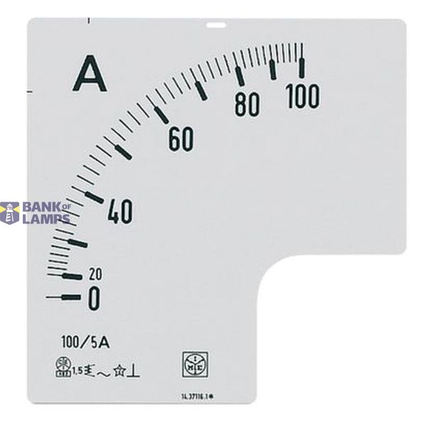 RQ72E - Interchangeable Ammeter Scale - Current: 120/5A - Scale: 0÷In image 1