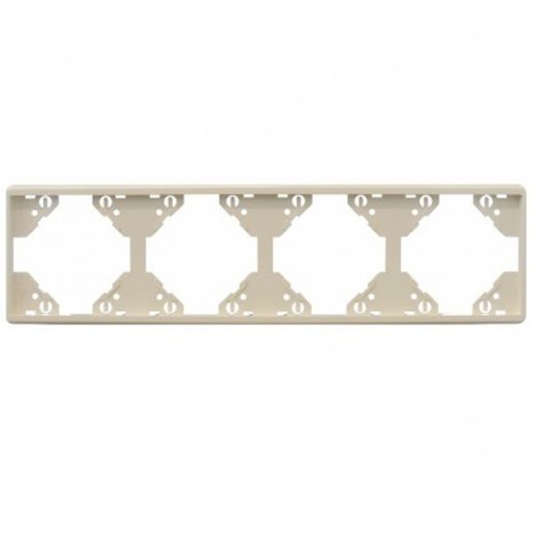 FOUR-GANG HORIZONTAL FRAME IVORY image 1