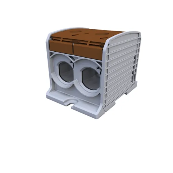 STB 300-2 Rail-mounted terminal block Al/Cu 87920 SIMBLOCK brown image 2