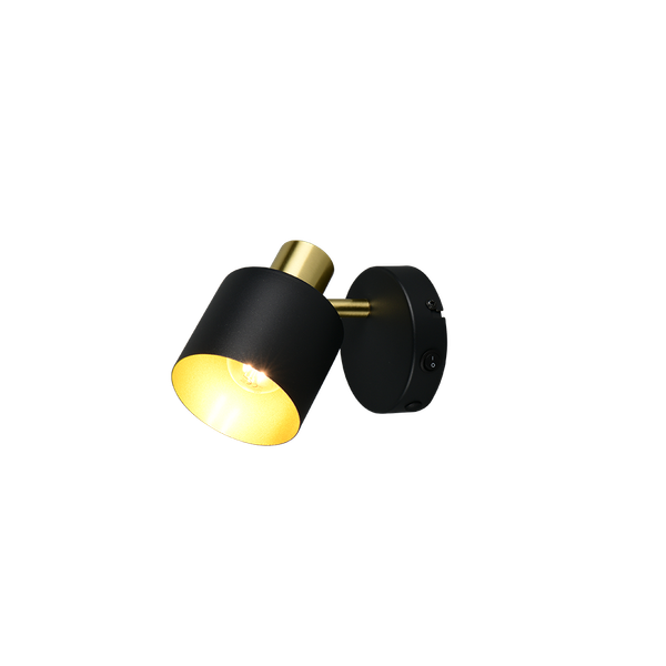 Eva spotlight 1-pc E14 black/gold image 1
