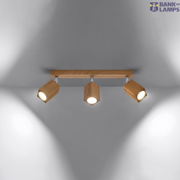 CEILING LAMP KEKE 3 OAK GU10 3X40W IP20 image 6