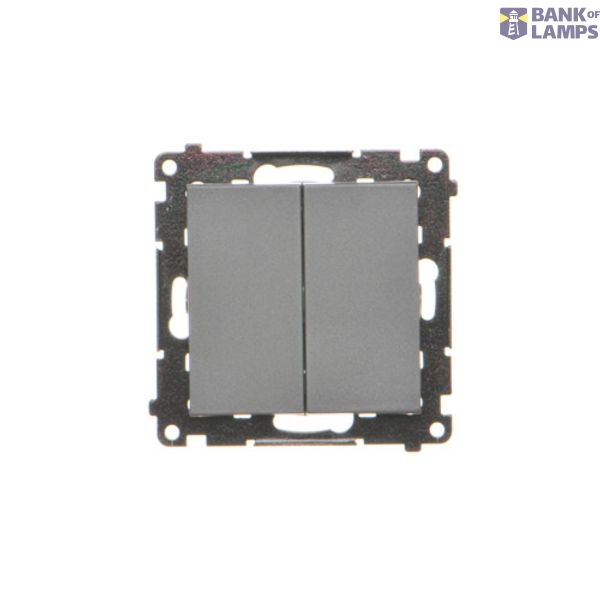 Quadruple push button, 10AX, graphite mat image 1