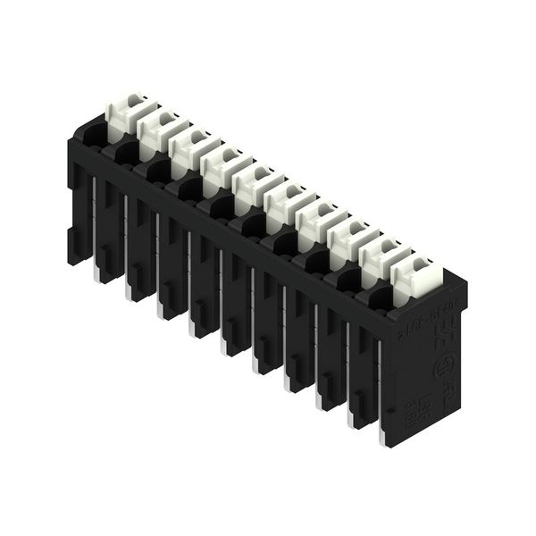 Printed circuit board terminals, 3.50 mm, Number of poles: 10, 180°, Solder pin length (l): 1.5 mm, black, PUSH IN with actuator, Clamping range, max. : 1.5 mm², Tube image 2