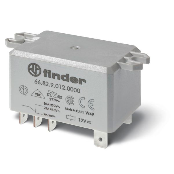 Power Rel. F.250 with top flange mount 2RT 30A/120VAC/AgCdO (66.82.8.120.0000) image 3