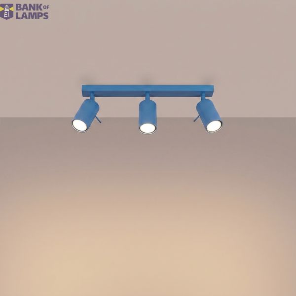 Ceiling lamp RING 3L azure image 3