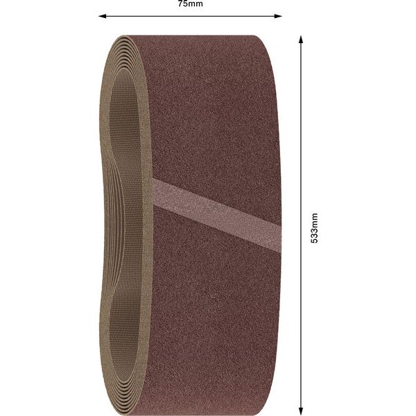10-piece X440 sanding belt set 75 x 533 mm, 150 image 2