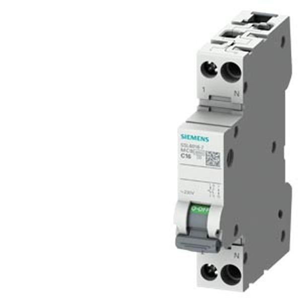 CIRCUIT BREAKER 230V 6KA, 1+N-POLE/1MW B13 image 1