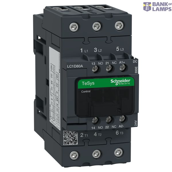 TeSys D contactor 3P 66A AC-3 440V coil 24V DC EverLink image 1