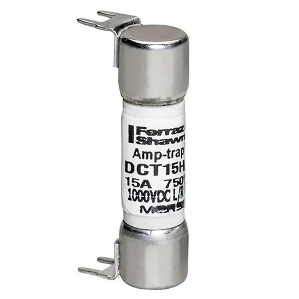 Fuse DCT - Midget - Fast-Acting 750VAC 1000VDC 15A Double Hole Mount image 1
