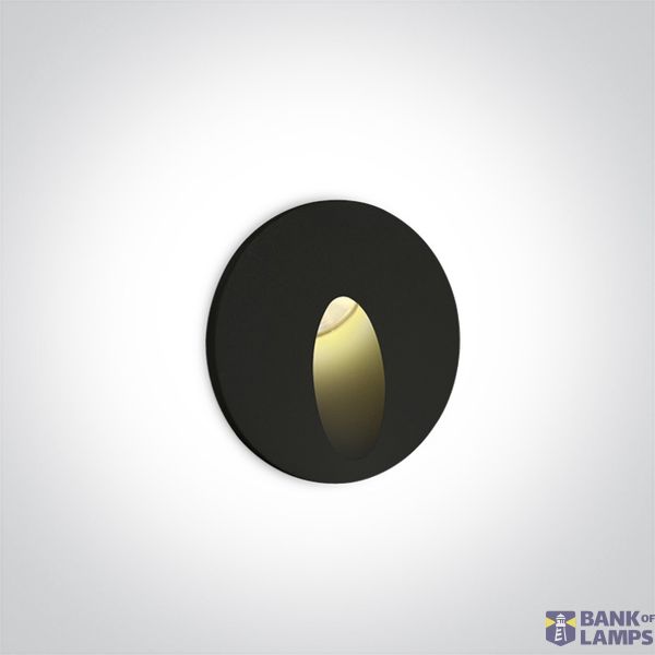 BLACK RECESSED IP54 3W WW 100-240V image 1